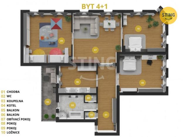 Prodej bytu 4+1, Opava, Krnovská, 170 m2