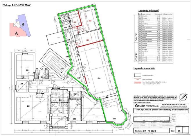 Pronájem kanceláře, Opava, Na Rybníčku, 180 m2