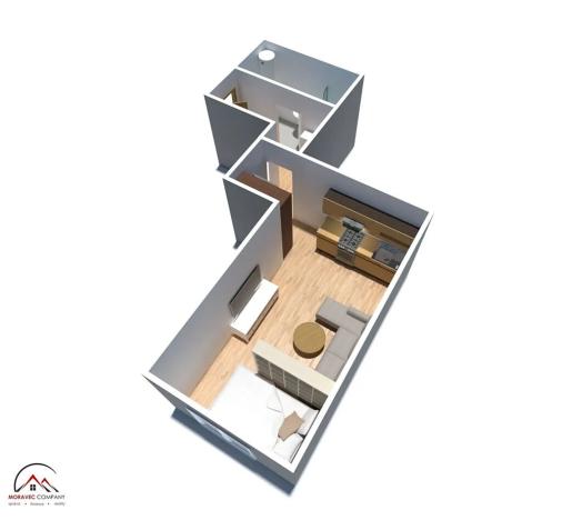 Pronájem bytu 1+kk, Ostrava, Palackého, 30 m2