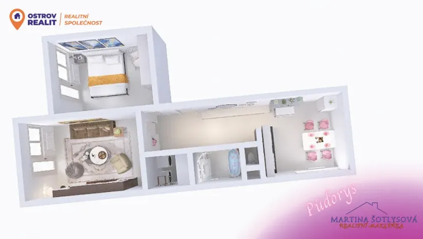 Prodej bytu 2+1, Brno, Kunštátská, 58 m2