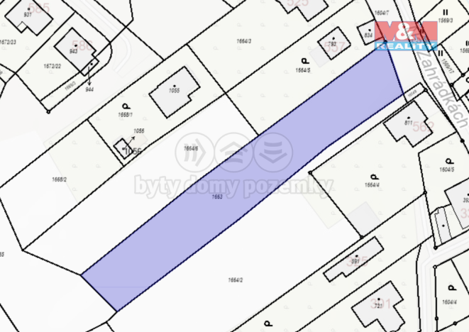 Prodej pozemku pro bydlení, Křižanov, Na Zahrádkách, 2503 m2