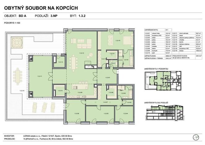 Prodej bytu 6+kk a větší, Brno, Na kopcích, 307 m2