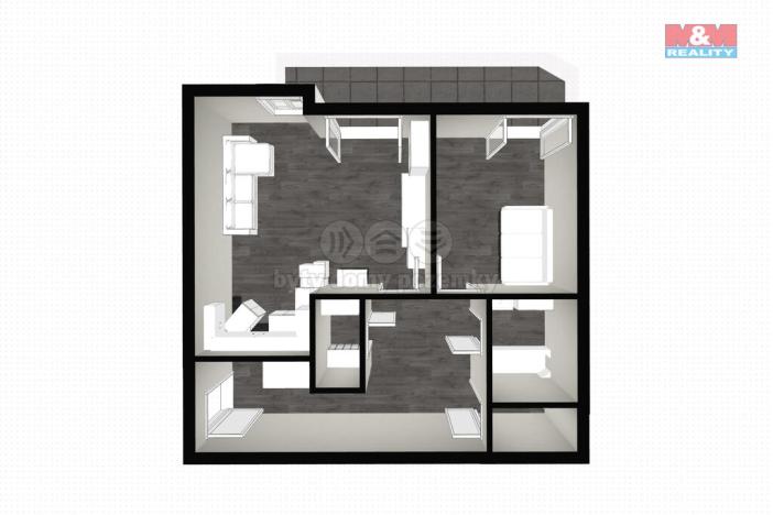 Prodej bytu 2+kk, Modletice, 53 m2