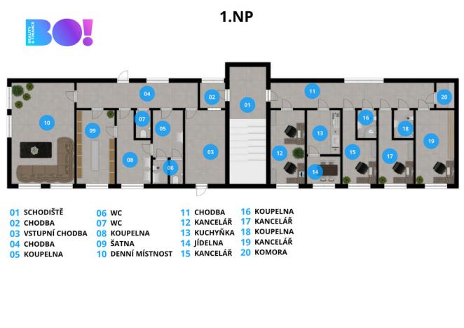 Prodej kanceláře, Ostrava - Hošťálkovice, Aleje, 767 m2