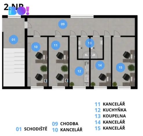 Pronájem kanceláře, Ostrava - Hošťálkovice, Aleje, 190 m2