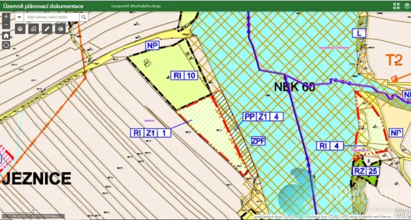 Prodej pozemku pro bydlení, Hluboká nad Vltavou, 9993 m2