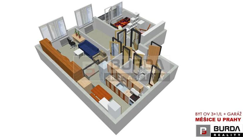 Prodej bytu 3+1, Měšice, 68 m2