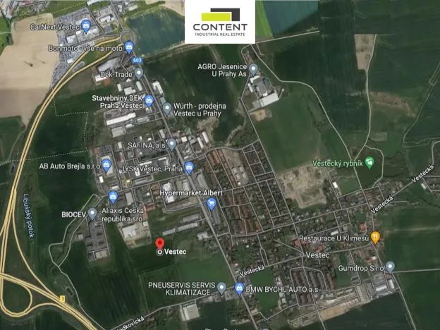 Pronájem komerčního pozemku, Vestec, Vídeňská, 16327 m2