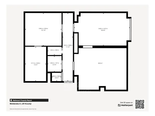 Prodej bytu 3+1, Praha - Vršovice, Moldavská, 71 m2