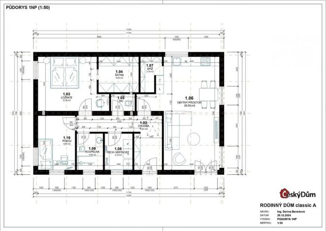 Prodej domu na klíč, Mimoň, Vranovská, 80 m2
