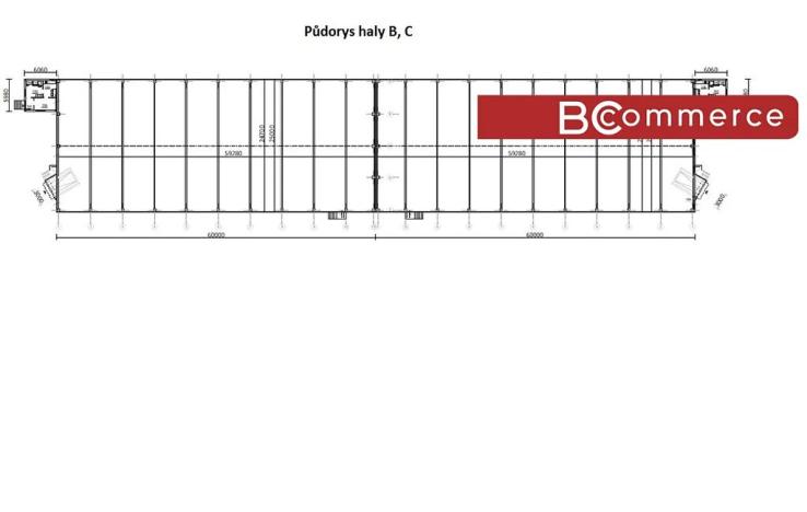 Pronájem skladu, Holubice, 1481 m2
