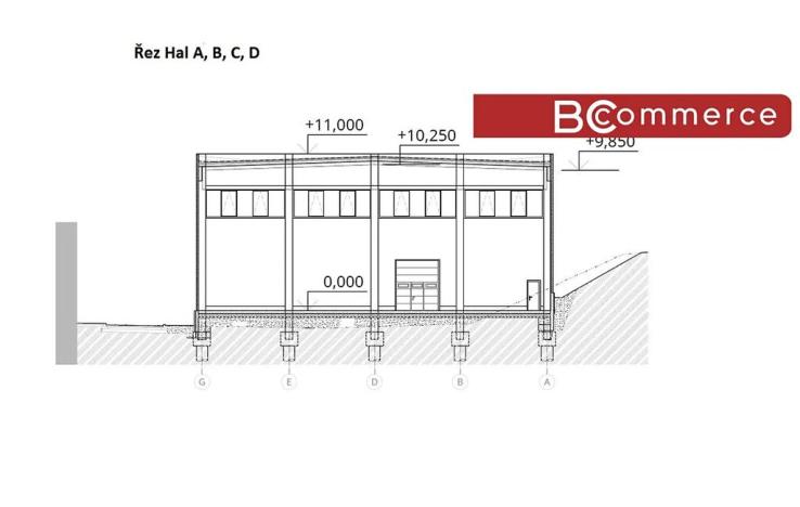 Pronájem skladu, Holubice, 1481 m2