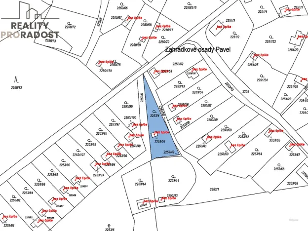 Prodej zahrady, Litvínov - Horní Litvínov, 494 m2