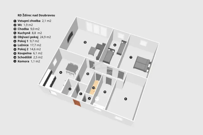 Prodej rodinného domu, Ždírec nad Doubravou, U Potoka, 130 m2