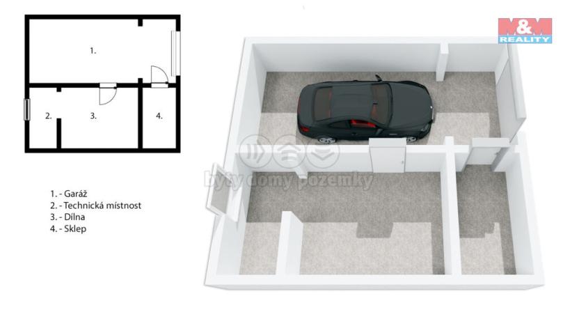 Prodej rodinného domu, Kamenice - Ládví, 57 m2