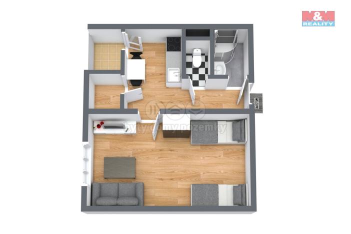 Prodej bytu 1+1, Karlovy Vary, K. Čapka, 36 m2