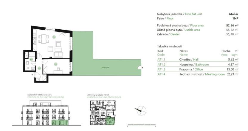 Prodej bytu 2+kk, Praha - Uhříněves, Bečovská, 56 m2