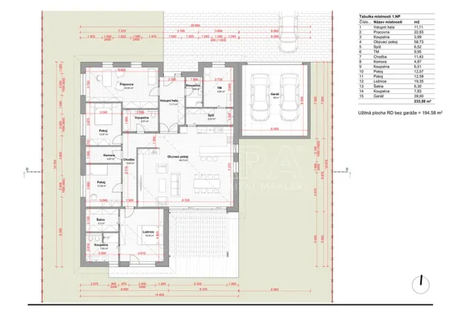 Prodej rodinného domu, Vysoký Újezd, Na Výsluní, 234 m2
