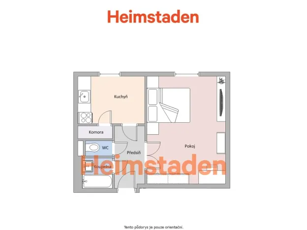 Pronájem bytu 1+1, Havířov - Město, Československé armády, 35 m2