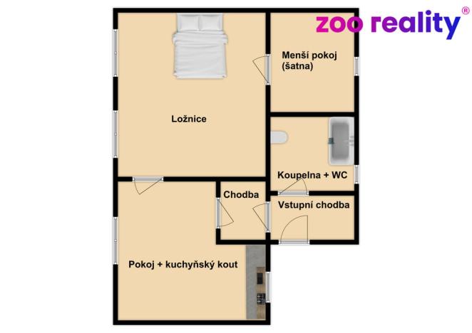 Prodej bytu 3+kk, Trutnov, Horská, 57 m2