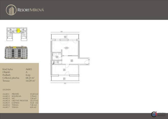 Prodej bytu 2+kk, Rychnov nad Kněžnou, Mírová, 68 m2