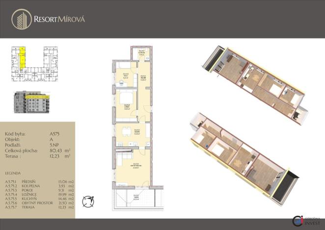 Prodej bytu 3+kk, Rychnov nad Kněžnou, Mírová, 80 m2