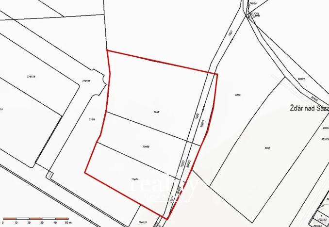 Prodej komerčního pozemku, Žďár nad Sázavou, Hrnčířská, 8279 m2