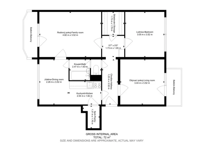 Prodej bytu 3+1, Brno - Řečkovice, Kremličkova, 72 m2