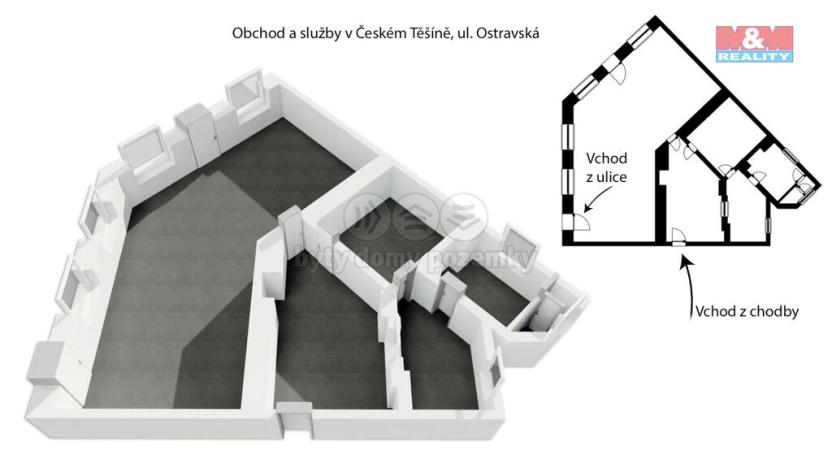 Prodej obchodního prostoru, Český Těšín, Ostravská, 150 m2