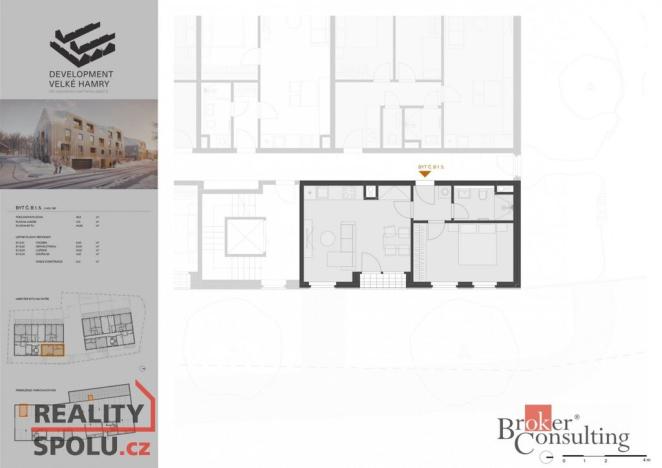 Pronájem bytu 2+kk, Velké Hamry, 44 m2
