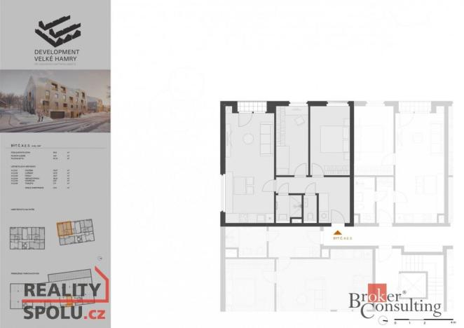 Pronájem bytu 3+kk, Velké Hamry, 67 m2