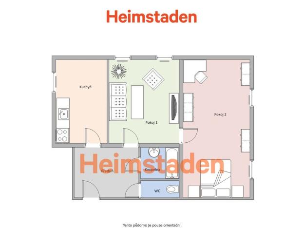 Pronájem bytu 2+1, Karviná - Nové Město, Kořenského, 55 m2