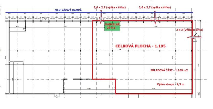 Pronájem skladu, Louny, Postoloprtská, 1200 m2
