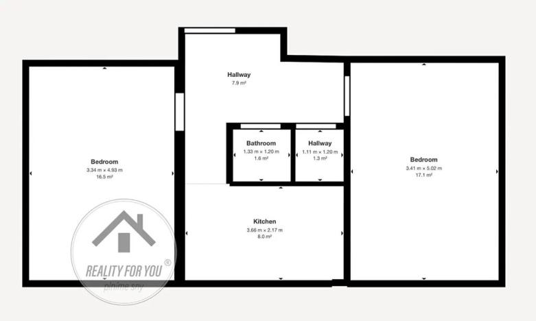 Prodej bytu 2+1, Citice, 53 m2
