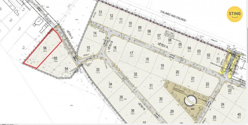 Prodej pozemku pro bydlení, Chlumec nad Cidlinou - Kladruby, 1449 m2