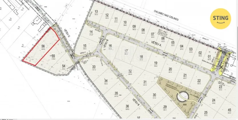 Prodej pozemku pro bydlení, Chlumec nad Cidlinou - Kladruby, 1449 m2