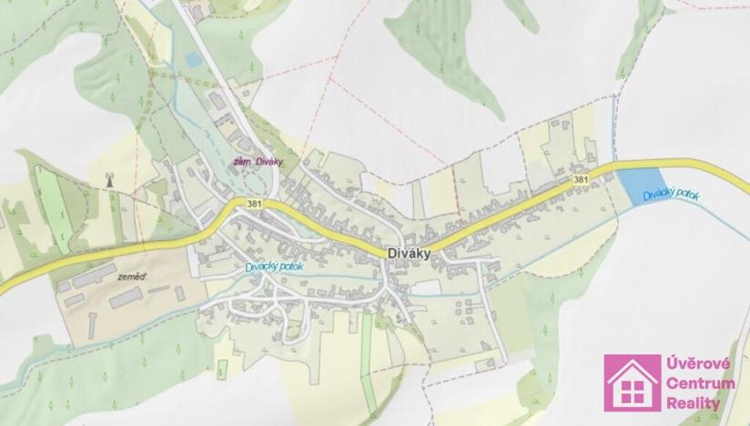 Prodej pozemku pro bydlení, Diváky, 7284 m2