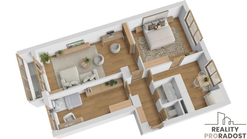 Prodej bytu 3+1, Ostrava, Aleše Hrdličky, 68 m2