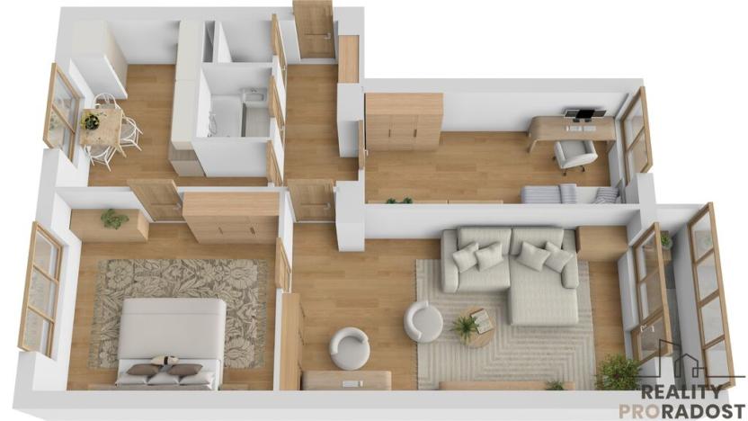 Prodej bytu 3+1, Ostrava, Aleše Hrdličky, 68 m2