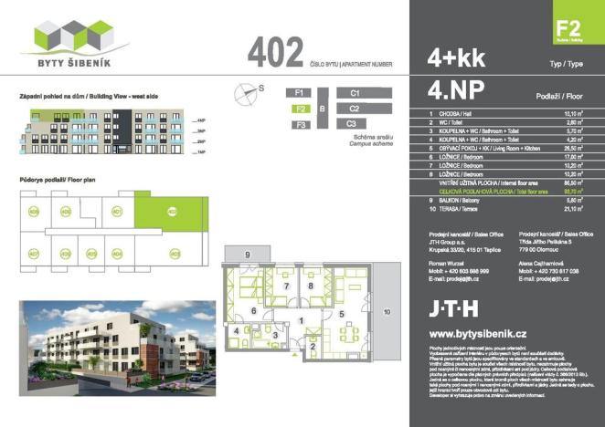 Prodej bytu 4+kk, Olomouc, Třída Jiřího Pelikána, 95 m2