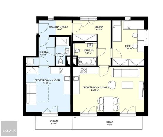 Prodej bytu 3+kk, Praha - Dubeč, Lipové náměstí, 89 m2