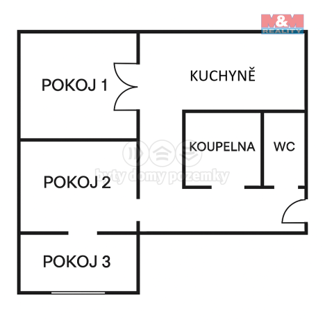 Prodej bytu 3+1, Ostrava - Hrabůvka, Plavecká, 54 m2