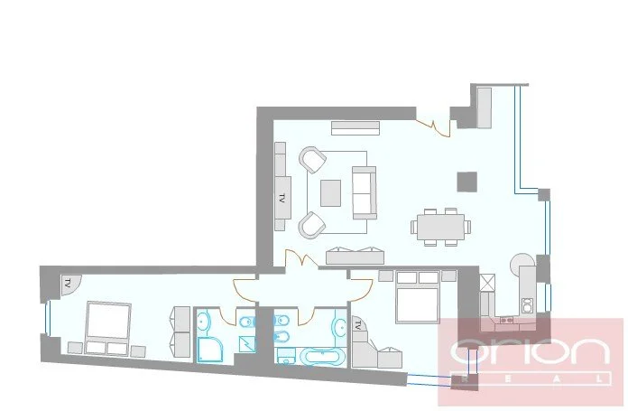 Pronájem bytu 3+kk, Praha - Vinohrady, Italská, 110 m2