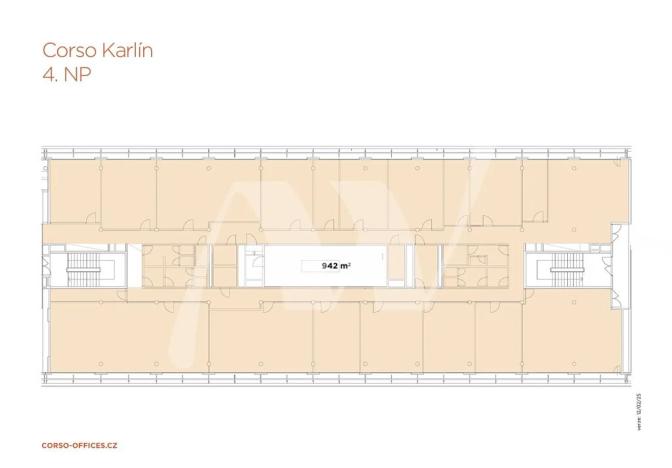 Pronájem kanceláře, Praha - Karlín, Křižíkova, 436 m2