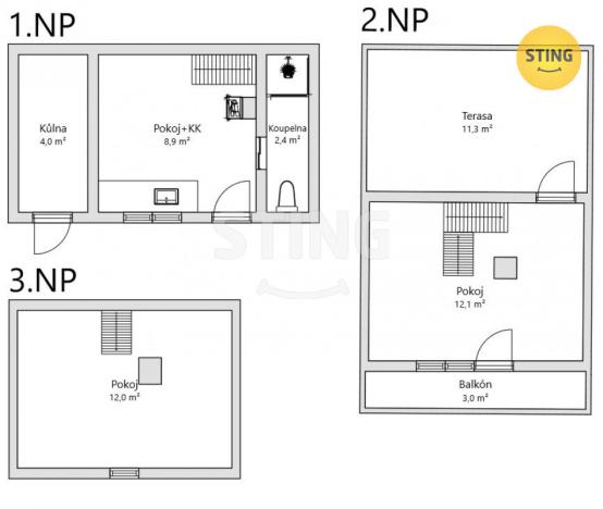 Prodej chaty, Břestek, 54 m2