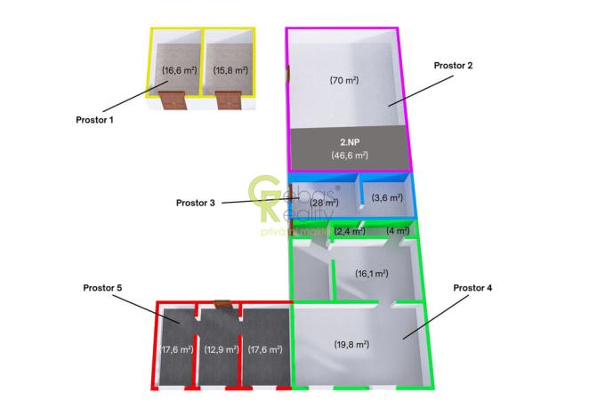 Pronájem skladu, Záryby, 16 m2