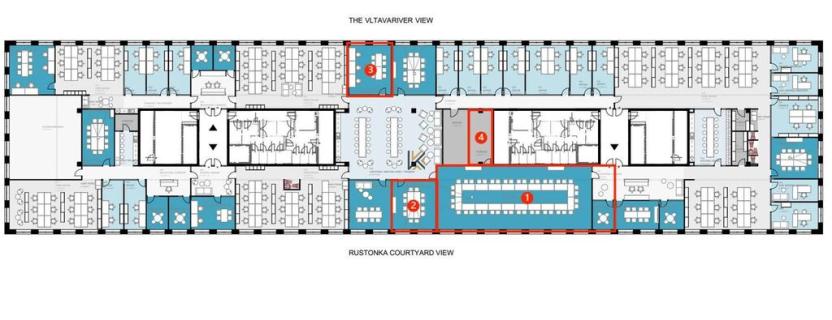 Pronájem kanceláře, Praha - Karlín, Sokolovská, 230 m2