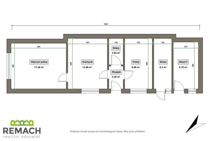 Prodej rodinného domu, Zlechov, 65 m2