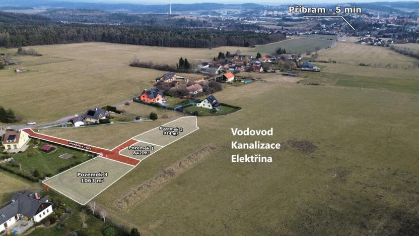 Prodej pozemku pro bydlení, Příbram - Orlov, 842 m2