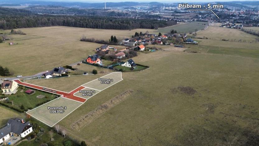 Prodej pozemku pro bydlení, Příbram - Orlov, 842 m2